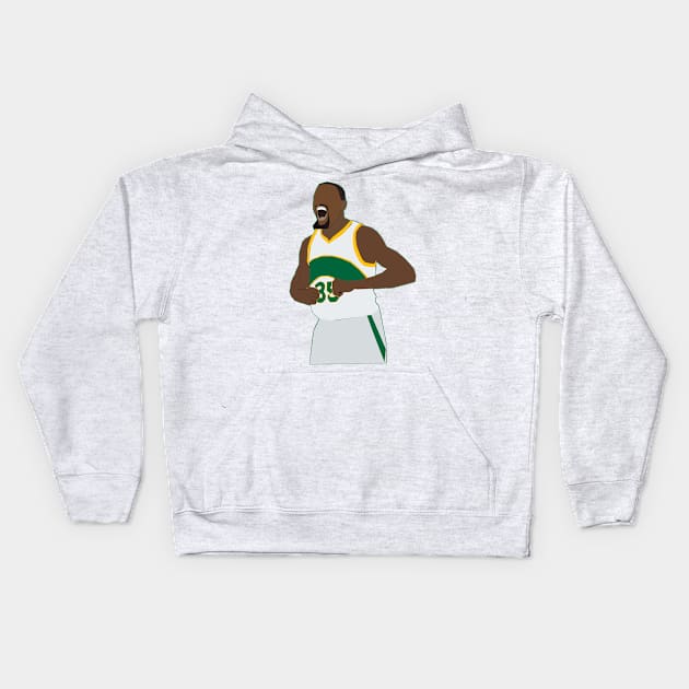 Kevin Anteater - Seattle Supersonics Kids Hoodie by xavierjfong